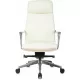 Кресло руководителя Бюрократ _Vega белый кожа с подголов. крестов. алюминий