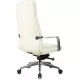 Кресло руководителя Бюрократ _Vega белый кожа с подголов. крестов. алюминий