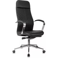 Кресло эргономичное Бюрократ CH-610SL-Lux черный экокожа крестов. металл хром