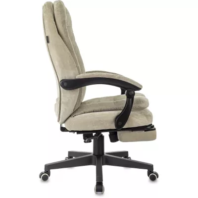 Кресло руководителя Бюрократ T-9950MSG-F Fabric песочный Light-21 крестов. пластик подст.для ног