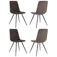 Стул для дома Бюрократ CH-K1_4 комплект 4шт коричневый Holland 74 металл черный на ножках (CH-K1_1/HL74_4)