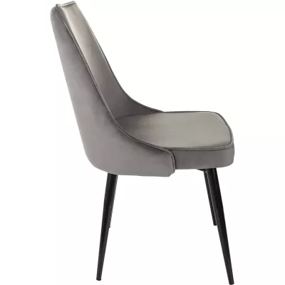 Стул для дома Бюрократ CH-K4 т.серый Holland 18 металл черный на ножках (CH-K4_1/HL18)