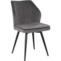 Стул для дома Бюрократ CH-K5_SP с повор.мех. т.серый Holland 18 металл черный на ножках (CH-K5_1/SP/HL18)