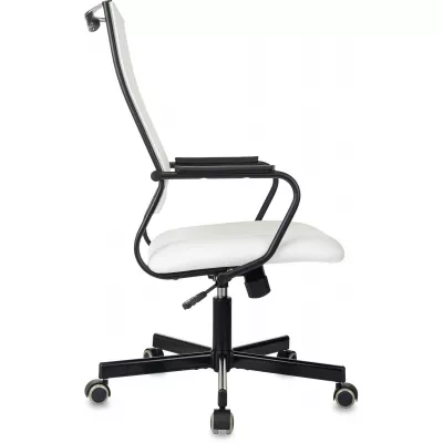 Кресло руководителя Бюрократ CH BALANCE белый экокожа крестов. металл черный