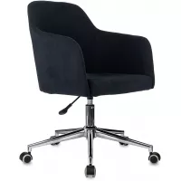 Кресло Бюрократ CH-390SL черный Alfa Black крестов. металл хром