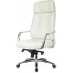 Кресло руководителя Бюрократ _DAO белый кожа крестов. алюминий