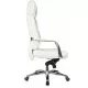 Кресло руководителя Бюрократ _DAO белый кожа крестов. алюминий