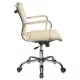 Кресло руководителя Бюрократ Ch-993-Low слоновая кость экокожа низк.спин. крестов. металл хром