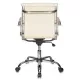 Кресло руководителя Бюрократ Ch-993-Low слоновая кость экокожа низк.спин. крестов. металл хром