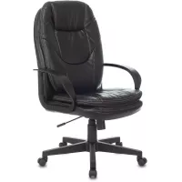 Кресло руководителя Бюрократ CH-868LT черный экокожа крестов. пластик