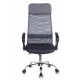 Кресло руководителя Бюрократ KB-6N темно-серый TW-04 TW-12 сетка/ткань с подголов. крестов. металл хром