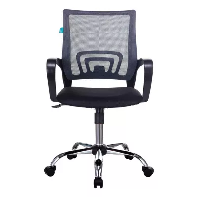 Кресло Бюрократ CH-695NSL темно-серый TW-04 сиденье черный TW-11 сетка/ткань крестов. металл хром