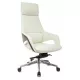 Кресло руководителя Бюрократ _DAO-2 белый кожа с подголов. крестов. алюминий