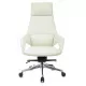 Кресло руководителя Бюрократ _DAO-2 белый кожа с подголов. крестов. алюминий