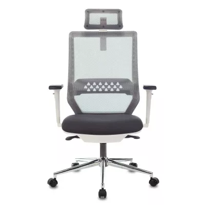 Кресло эргономичное Бюрократ MC-W612N-H темно-серый TW-04 38-417 сетка/ткань с подголов. крестов. металл хром пластик белый