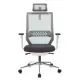 Кресло эргономичное Бюрократ MC-W612N-H темно-серый TW-04 38-417 сетка/ткань с подголов. крестов. металл хром пластик белый