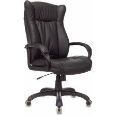 Кресло руководителя Бюрократ CH-879N черный экокожа крестов. пластик