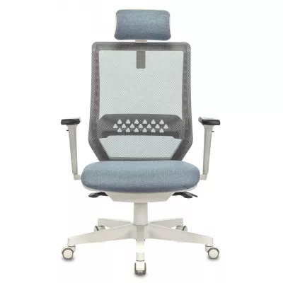 Кресло эргономичное Бюрократ EXPERT серый TW-04 сиденье голубой 38-405 сетка/ткань с подголов. крестов. пластик пластик белый