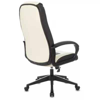 Кресло игровое Zombie 8 белый/черный экокожа крестов. пластик