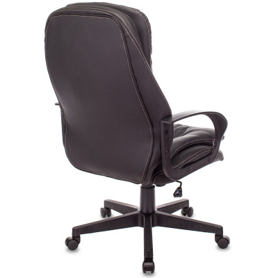 Кресло руководителя Бюрократ T-9950PL черный экокожа крестов. пластик