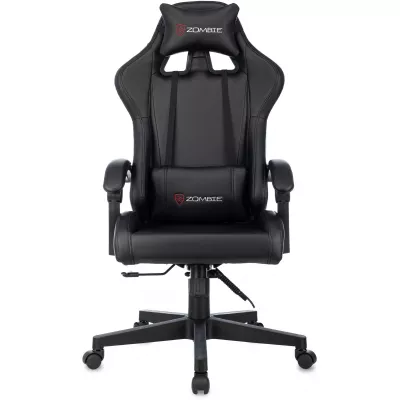 Кресло игровое Zombie GAME TETRA черный/карбон экокожа крестов. пластик