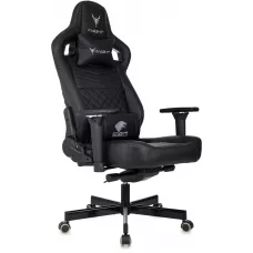 Кресло игровое Knight Hunter черный экокожа крестов. металл