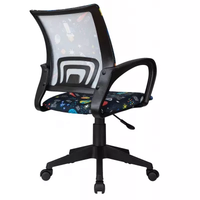 Кресло детское Бюрократ Burokids 1 мультиколор шаттл крестов. пластик пластик черный