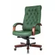 Кресло руководителя Бюрократ T-9928Walnut зеленый кожа крестов. металл/дерево