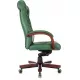 Кресло руководителя Бюрократ T-9928Walnut зеленый кожа крестов. металл/дерево