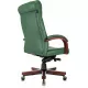Кресло руководителя Бюрократ T-9928Walnut зеленый кожа крестов. металл/дерево