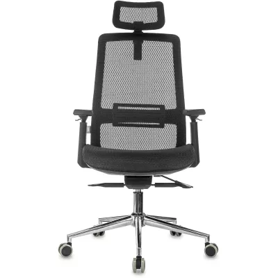 Кресло эргономичное Бюрократ MC-912-H черный сетка с подголов. крестов. металл хром