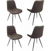 Стул для дома Бюрократ CH-K2_4 комплект 4шт коричневый Holland 74 металл черный на ножках (CH-K2_1/HL74_4)