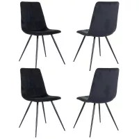 Стул для дома Бюрократ CH-K1_4 комплект 4шт черный Holland 75 металл черный на ножках (CH-K1_1/HL75_4)