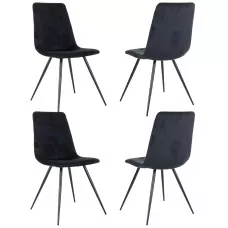 Стул для дома Бюрократ CH-K1_4 комплект 4шт черный Holland 75 металл черный на ножках (CH-K1_1/HL75_4)