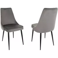 Стул для дома Бюрократ CH-K4_2 комплект 2шт т.серый Holland 18 металл черный на ножках (CH-K4_1/HL18_2)