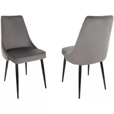 Стул для дома Бюрократ CH-K4_2 комплект 2шт т.серый Holland 18 металл черный на ножках (CH-K4_1/HL18_2)