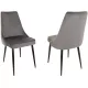 Стул для дома Бюрократ CH-K4_2 комплект 2шт т.серый Holland 18 металл черный на ножках (CH-K4_1/HL18_2)