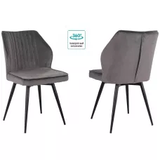 Стул для дома Бюрократ CH-K5_SP_2 с повор.мех. комплект 2шт т.серый Holland 18 металл черный на ножках (CH-K5_1/SP/HL18_2)