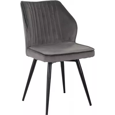 Стул для дома Бюрократ CH-K5_SP_2 с повор.мех. комплект 2шт т.серый Holland 18 металл черный на ножках (CH-K5_1/SP/HL18_2)