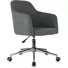 Кресло Бюрократ CH-390SL серый Alfa 44 крестов. металл хром
