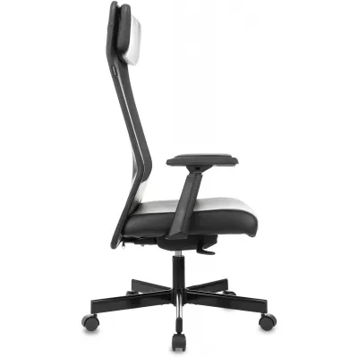 Кресло эргономичное Бюрократ T-995 черный TW-01 экокожа/сетка с подголов. крестов. металл черный