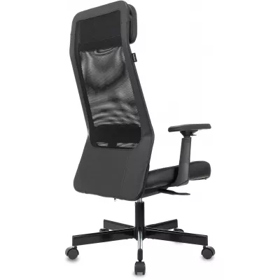 Кресло эргономичное Бюрократ T-995 черный TW-01 экокожа/сетка с подголов. крестов. металл черный