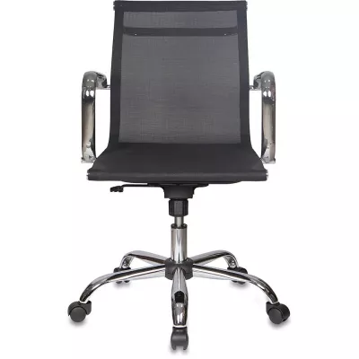 Кресло руководителя Бюрократ CH-993-Low черный M01 сетка низк.спин. крестов. металл хром