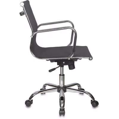 Кресло руководителя Бюрократ CH-993-Low черный M01 сетка низк.спин. крестов. металл хром