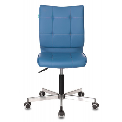 Кресло Бюрократ CH-330M синий Orion-03 экокожа крестов. металл хром