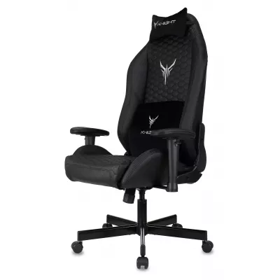 Кресло игровое Knight Neon черный соты экокожа с подголов. крестов. металл