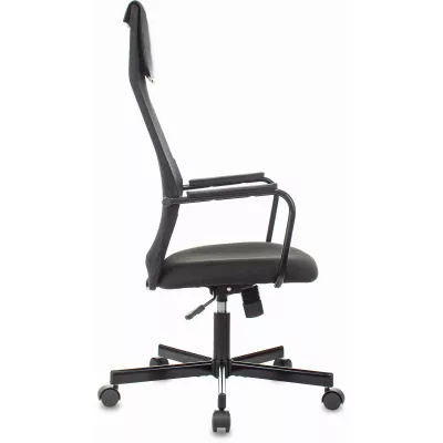 Кресло Бюрократ KB-5M черный TW-01 3C11 сетка/ткань с подголов. крестов. металл черный