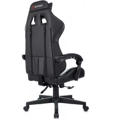 Кресло игровое Zombie GAME TETRA черный/красный экокожа крестов. пластик