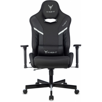 Кресло игровое Knight Thunder 5X черный экокожа крестов. металл