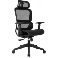 Кресло эргономичное Бюрократ 831 черный сетка с подголов. крестов. пластик